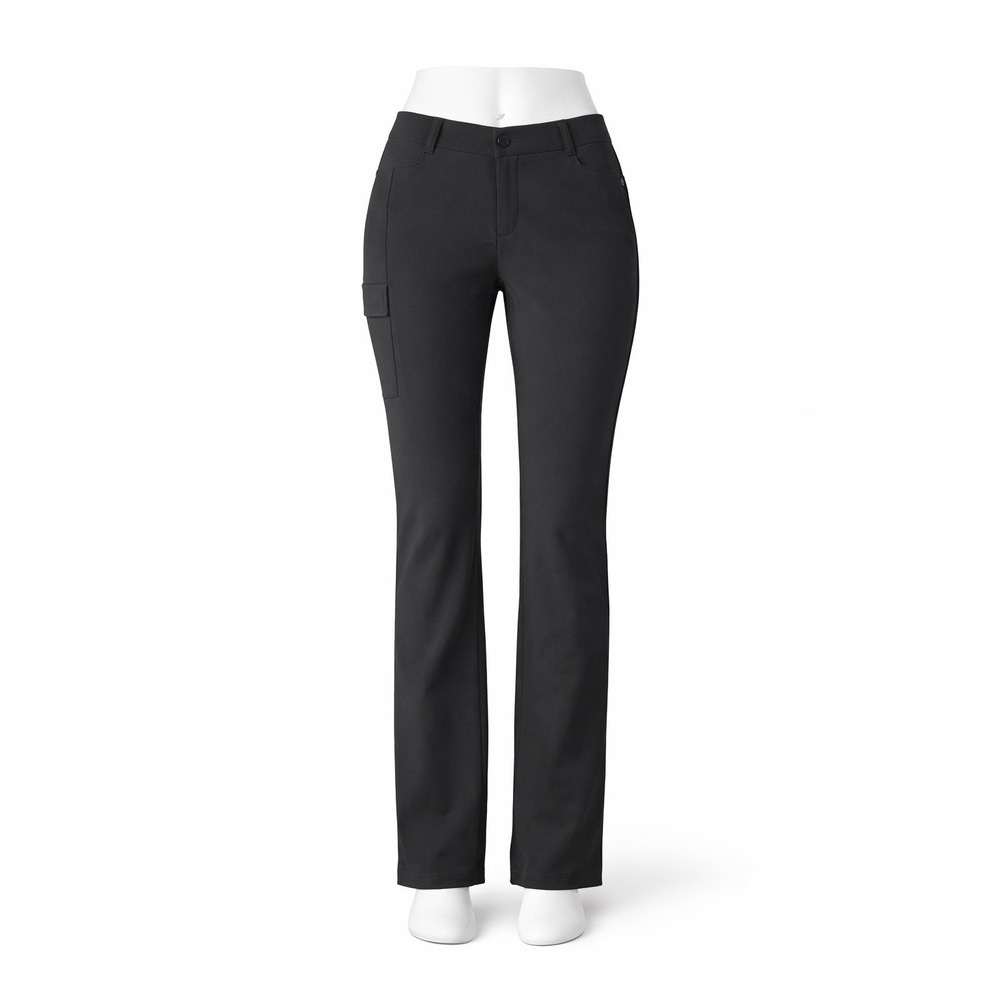 Betabrand Women's Coral Orange Straight Leg Dress Pant Yoga Pant Mid Rise Size M